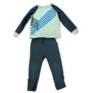 Boy’s Miles Jogger set Grey and Blue Size:4